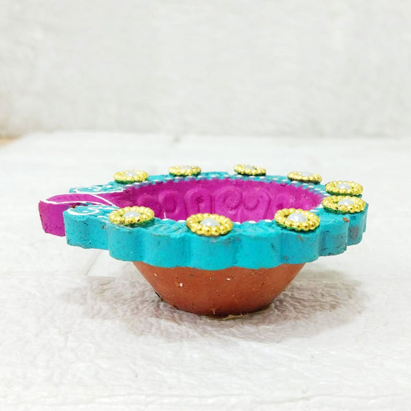 Di0383 Decorative Diwali Big Diyas Set of 2 – Multidesign Handcrafted