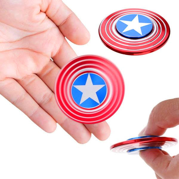 AM5866 Multi-design Marvel Shield Metal Spinner (Pack of 1)