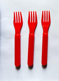 3662 Cutlery fork spoon 3 pcs & spoon 3 pcs, Plastic Serving Spoon, Picnic Spoon Set  (Pack of 6)