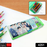 4251 Multipurpose Compass Box (2 Compartments): Cartoon Pencil Case For Kids