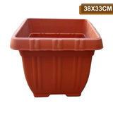 AM0817 Deep Heavy Duty Square Plastic Planters Pots -38cmX33cm