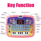 AM0873 Educational Learning Kids Laptop Tablet Computer Plus Piano with led Screen Music Fun Toy Activities for Kids Toddlers