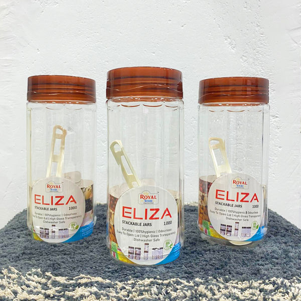 AM5913 Royal Eliza Transparrent Container Jar Set of 3 - 1000 ml