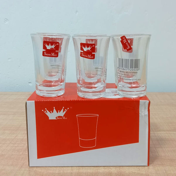 AM5974 Shine max Short Glass Set – 6 PCS - (45 ml Each)