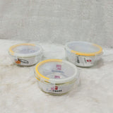 Di0367 Cello Fit & Fresh Clip-O Round Container Set of 3pc