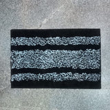 AM5850 Lining Print Microfiber Door & Bath Mat (RG, 16x24 Inch) Multicolour