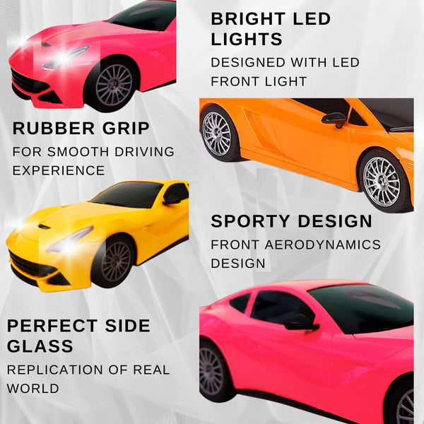 AM5281 Plastic Remote Controlled Racing Car, Super Racing Sports High Speed Toy Vehicle, Motor RC Chargeable Cars for Kids
