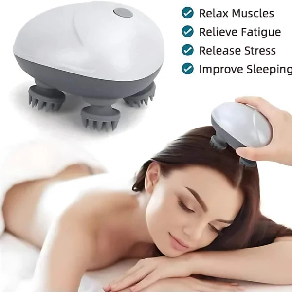 13556 Smart Electric Portable Head Massager for Hair Growth Deep Clean and Stress Relax