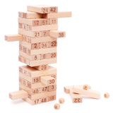 AM6428 Wooden Building Blocks Puzzle 48 Pcs Challenging 4pcs Dice