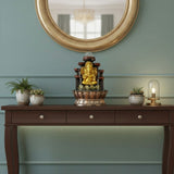 TM0019 Lord Ganesha Tiered Indoor Water Fountain with LED/Crystal Ball Accent