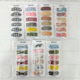 AM6394 Mix fabric-covered snap hair clip with a floral pattern - 1pc