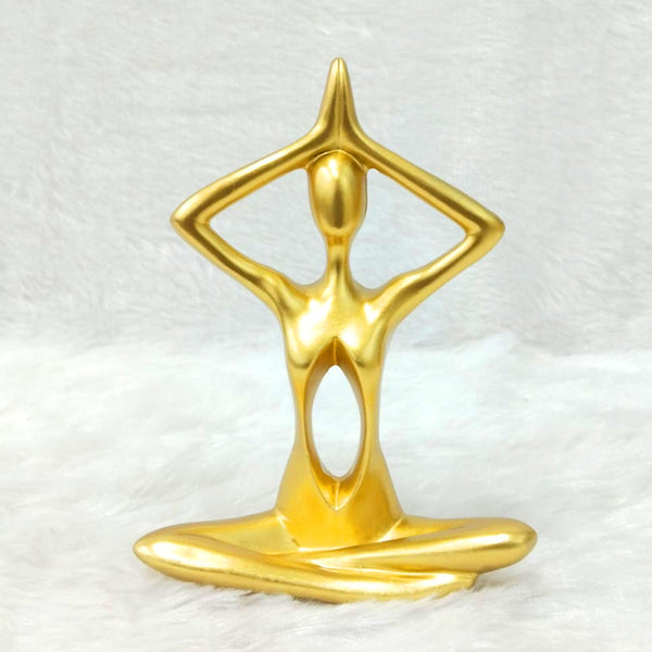 AM6235 Golden Minimalist Yoga Meditation Statue (No.3)