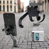 12674 FULL METAL BODY BIKE & SCOOTY 360 DEGREE ROTATING MOBILE HOLDER STAND FOR BICYCLE, MOTORCYCLE, SCOOTY THAT CAN FITS ALL SMARTPHONES (1 PC)
