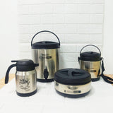 Di0191 Rishabh Big Multipurpose Thermo-Steel 4-Piece Set - Insulated Water Jug, Casserole, Tea Pot, and Lunch Box
