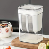 11938 2 in 1 Yogurt Strainer with Storage Box – 1100ml (Plastic + Steel)