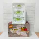 Di0207 Cello Opalware Royal Mixing Bowl with Premium Lid Set of 3pc