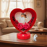TM0020 Heart and Round Shaped LED Photo Frame Table Lamp - 1pc