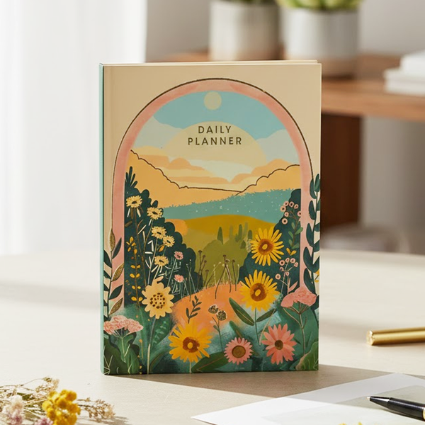 AM6627 Mix-Design A5 Daily Planner Notebook - 1pc