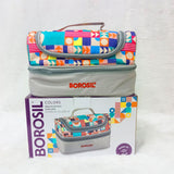 AM6192 Borosil Kube Pink Universal Glass Lunchbox, 320ml x 2 + 240ml x 2