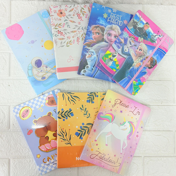 AM6367 Mix Design A5 Notebook Diary With Elastic Band