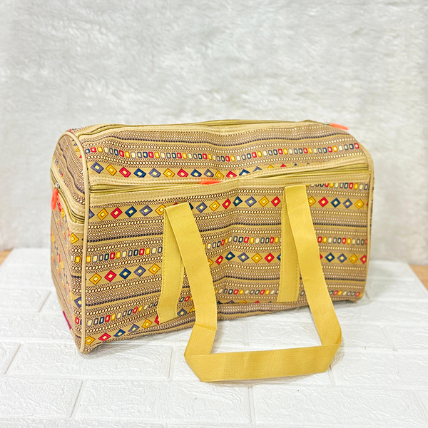 AM6299 Geometric Print Bandhani Travel Duffle Bag