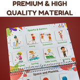 AM5787 Bade Natkhat All in One Early Learning Board Book (13 Category) - For Kids Velcro Book