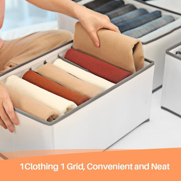 3313 Wardrobe Organizer For Clothes 7 Grids Storage Organizer Multipurpose Organiser For Wardrobe Large Capacity Organizer