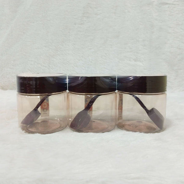 AM6261 ICONIC 250 Plastic Storage Containers Set - 3 PCS - Reusable Jars with Airtight Lids