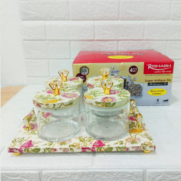 Di0158 Rishabh Super Antique Deluxe 4-Piece Multipurpose Container Set