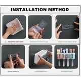 AM6481 3 Glass Toothbrush Holder with Dual Cups and Organizer