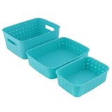 0062 Smart Baskets for Storage(Set of 3) Sky Blue