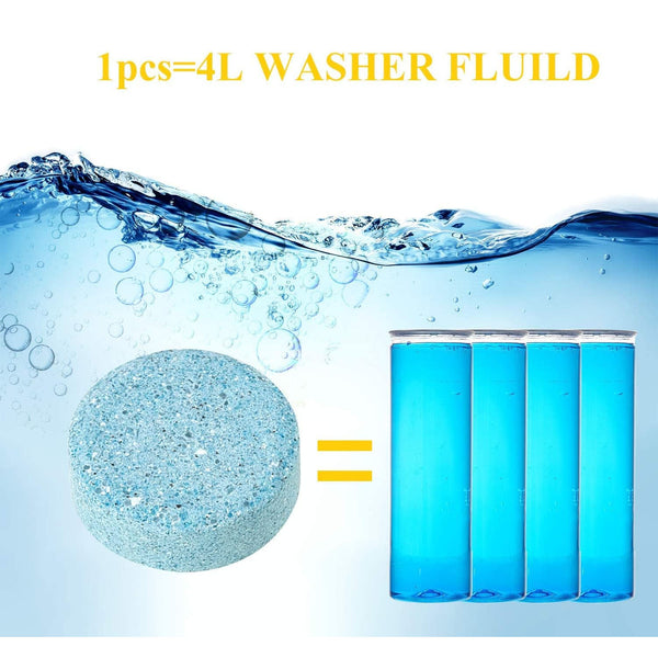 Car windshield washer fluid tablets