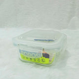 AM3700 Borosil Square 320ml Glass Storage Container For Kitchen