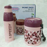 AM6178 Asian Picnic Pack Set of 2 -Tiffin + 500ml Bottle