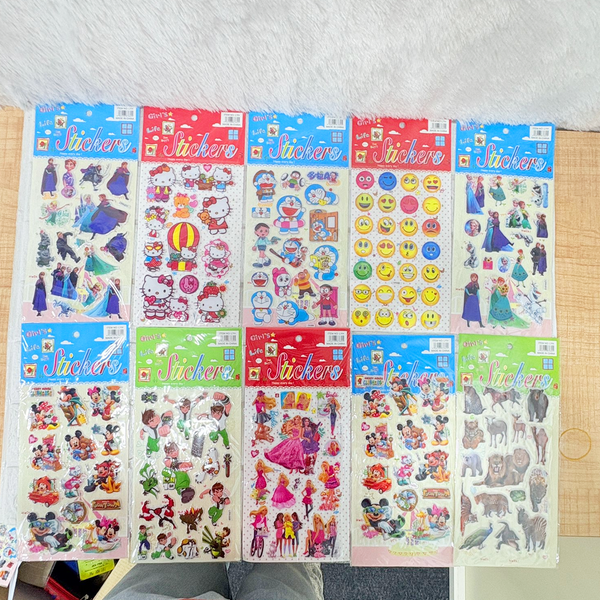 AM6366 Plastic Foam Sticker in Multi Shapes - Multi Design (13.8x29.5)cm