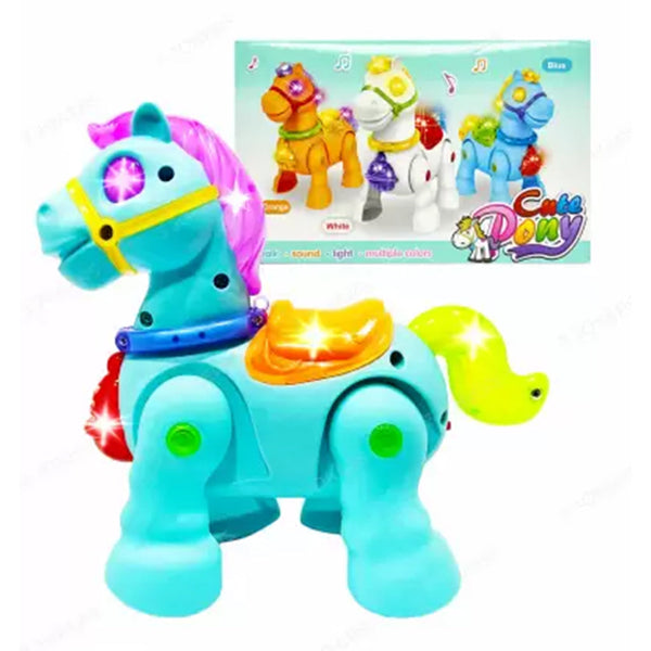 AM0074 Electronic Cute Pony Waking Toy with Lights and Music