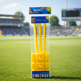 AM6510 Plastic Cricket Stumps Set - Big (3 Wickets, 1 Base, 2 Bails) - Age 10+ Years