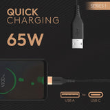 AM5883 Duracell Usb-A To Type C, 65W Braided Sync&Fast Charging USB Cable - 3.9 Feet(1.2M)