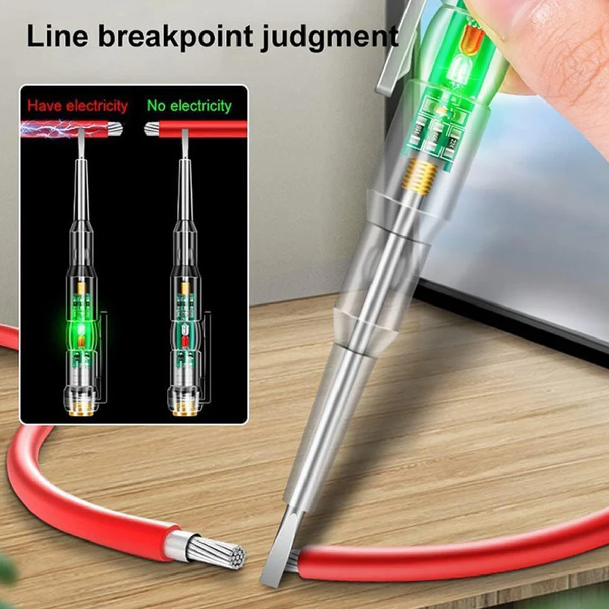 15312 Electrical Detector Slotted Screwdriver With Small Batteries (1 ...