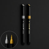 AM6298 Camel Metallic Brush Pens 2 Shades Gold & Silver