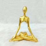 AM6233 Golden Abstract Yoga Meditation Figurine (No.1) – Modern Home & Office Decor