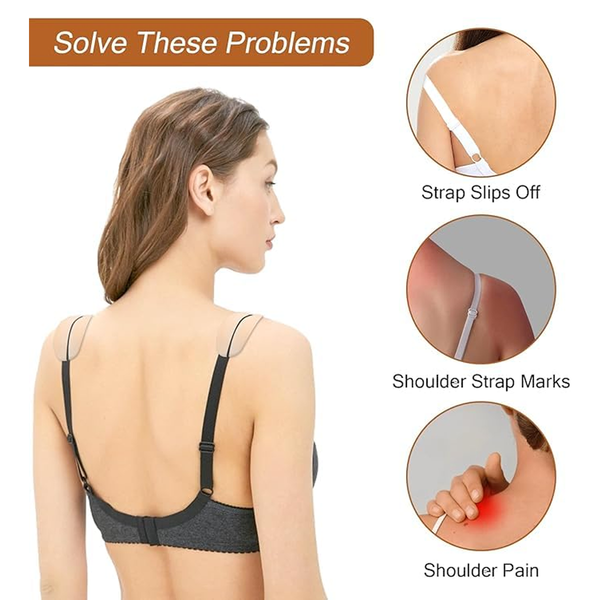 AM6864 Silicone Bra Strap Comfort Pads – 1 Pair Non-Slip Shoulder Cushions
