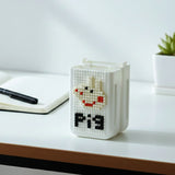 20016 Decorative Pixel Art Style Desk Pen Holder (1 Pc)