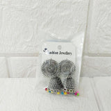 Di0302 Oxidized Silver Jhumka Earrings – Traditional & Casual Fashion Jewelry