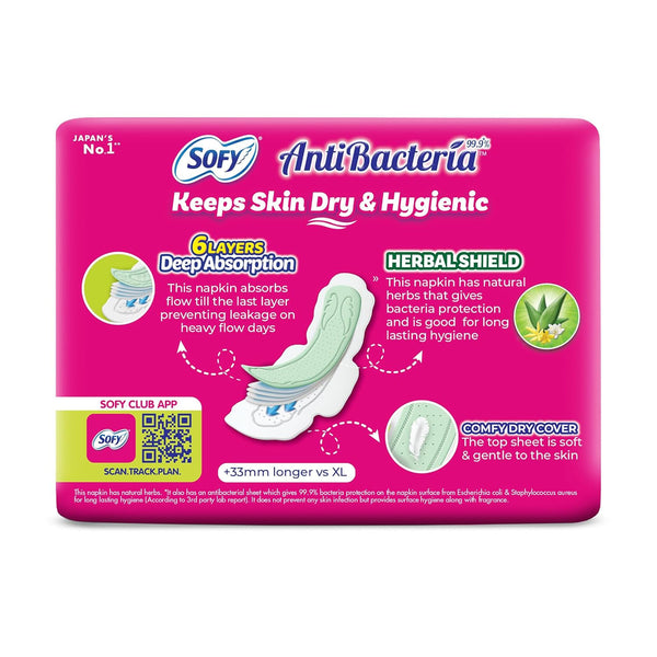 Sofy Anti Bacteria Extra Long Sanitary Pads XL 7 Pads