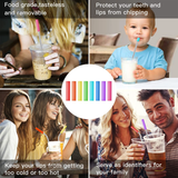 AM6331 Stainless Steel Straws WIth SIlicone & Brush - Pack of 5pc