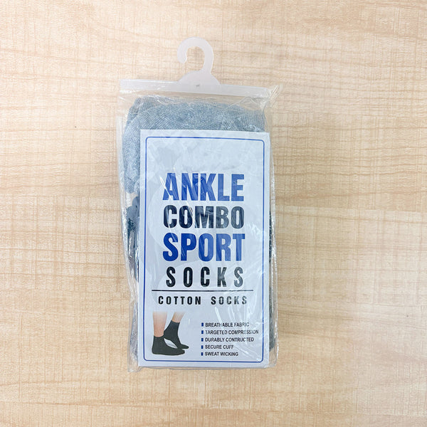 3058 Premium Ankle Athletic Sneaker Length Socks - Pack of 3 Pair