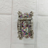 Di0218 Oxidised Silver Plated Kada – Traditional & Stylish Ethnic Bangle