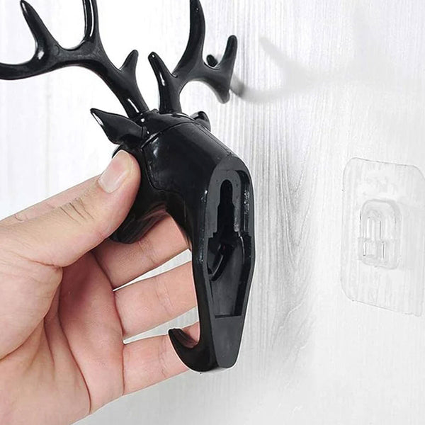 AM6535 Deer Head Self Adhesive Wall Door Hook Hanger
