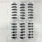 AM6390 Elegant Black Oval Rhinestone Hair Clip - Sparkle Snap Barrette